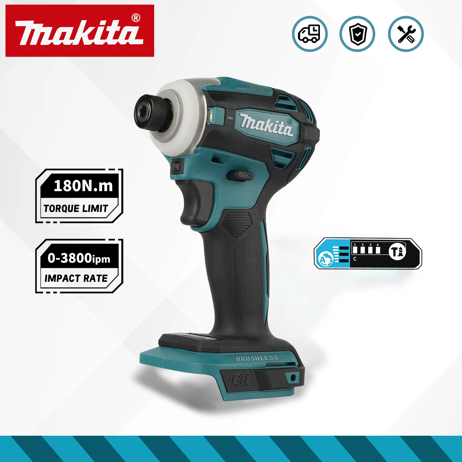 Brushless Cordless Electric Drill 18V - Fırçasız Elektrikli Darbeli Matkap Makinesi DTD172,