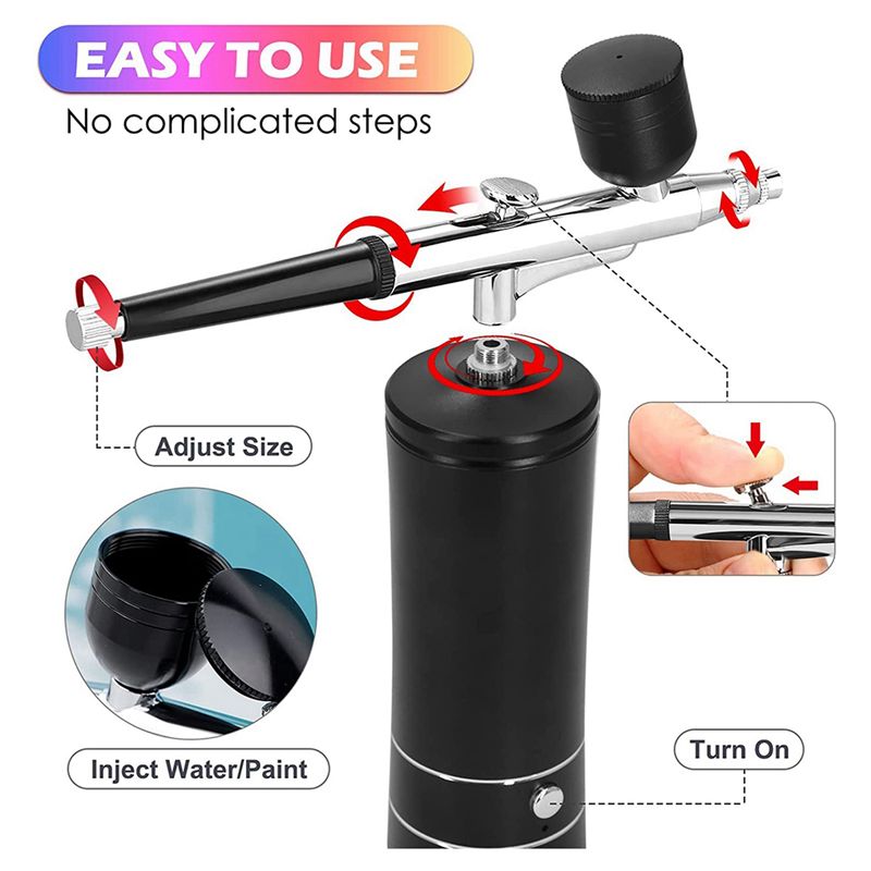 2X Hava Fırçası, Tırnak Oksije - Airbrush Kit With Mini Compressor incelemesi ve fiyatı