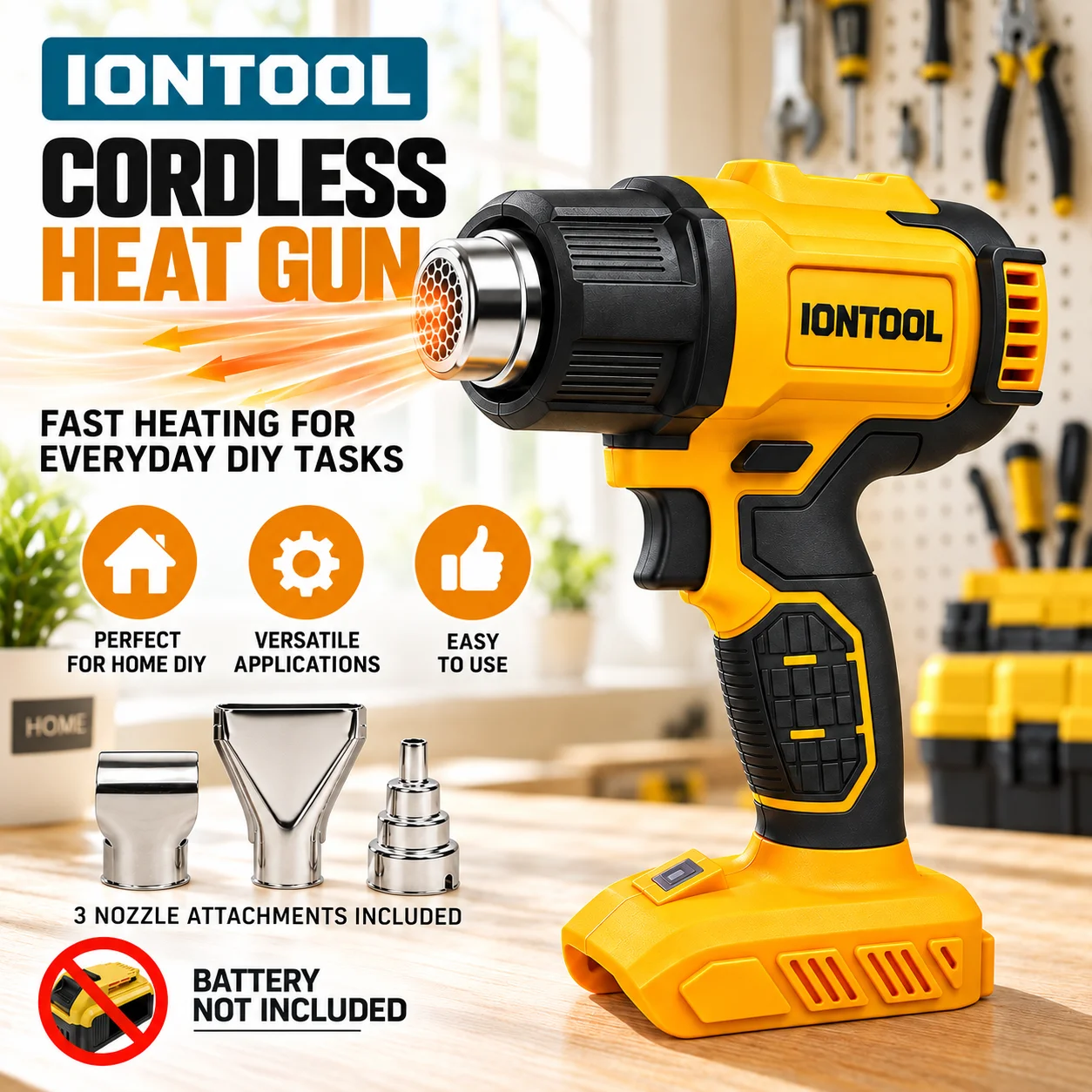 IONTOOL Sarı Kablosuz Isı Taba - Cordless Heat Gun For Shrink Tubing incelemesi ve fiyatı